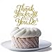 GJCJYJXS Thank You for All You Do Cake Topper, Employee Teacher Doctor Nurse Staff Appreciation Party Decorations We Appreciate You Cake Decor Gold Glitter