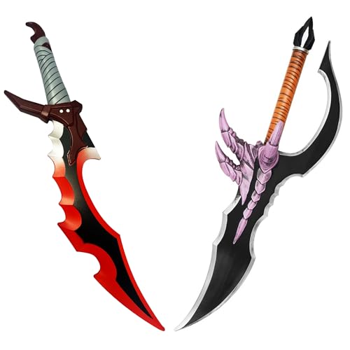 26 Fantasy 2-Piece Set Kasakas Venom Fang & Knight Killer S Leveling Foam Sword & Dagger for Cosplay Collection Roleplaying Prop Costume Christmas