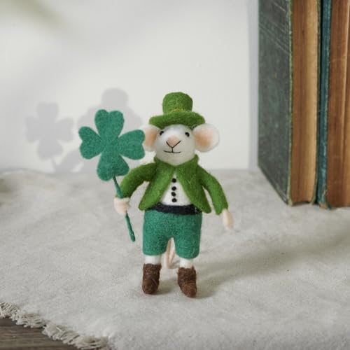 Primitives-by-Kathy-Felt-Critter-St-Patrick-Mouse Primitives by Kathy Felt Critter St Patrick Mouse