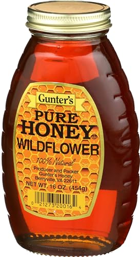 Miel pura Wildflower natural Gunter's 16 oz pack 12 miniatura 6