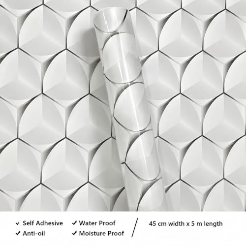 Image of Wings Star Wall Stickers DIY Wallpaper (45 x 500 CM, White) | Self Adhesive PVC Roll | Home Decoration for Living Room Hall Bedroom | Easy Peel and Stick Decor Paper
