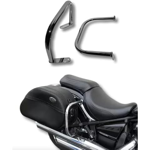 BM UK Kawasaki VN900 VN 900 Vulcan Classic Custom Heavy Duty Rear Saddlebag Crash Bars Safety Protector Guards - VN900 Cover