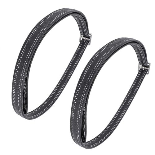 2pcs Cowhide Horse Bridle Strap Equestrian Stirrup Strap Elastic Belt with Thickened Design for Stable and Secure Horse Riding