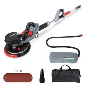 FANZTOOL 800 Watt droogbouwslijper met afzuiging giraffe plafondschuurmachine – telescopische langnekslijper, led…