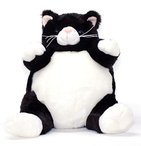 Unipak PLUMPEE BLACK AND WHITE CAT PLUSH TOY 9  HIGH