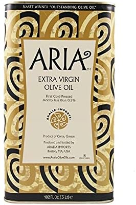 Aria Greek 2020 Harvest Extra Virgin Olive Oil from Western Crete - 3 Liter / 101.4 Ounce Tin