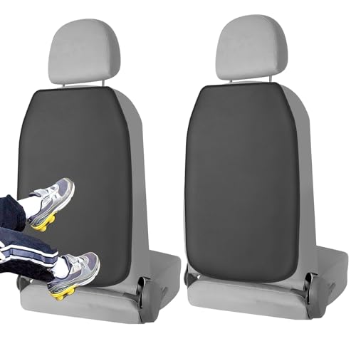 Romon Organizador Asiento Coche, 2 Piezas Protector Silla Coche Bebe, Protectores de Asiento Coche Niños, Universal Protector Respaldo Asiento Coche Impermeable Antisuciedad para Cachorro Bebe, Negro