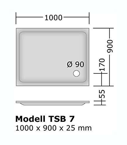 Ducha 90x100 cm rectangular para transformar tu vieja bañera en un oasis de relajación moderno 3