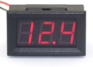 SMAKN 0.56" 2 Wire Red Dc 4.0-30v LED Panel Digital Display Voltage Meter Voltmeter Automatically Adjust the Precision