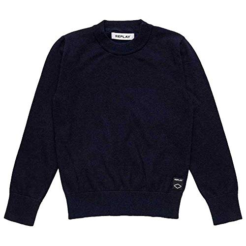 REPLAY Sb5055.050.g22920 Maglione, 500 Blu Navy