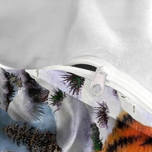 Linge de lit tigre hypoallergénique en microfibre douce pour peau sensible - 8