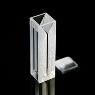 Micro Fluorescence Quartz Cuvette Open top Type with PTFE Cover, 10 mm Light Path, 0.4 ml Volume, 4 Transparent Windows
