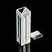 Micro Fluorescence Quartz Cuvette Open top Type with PTFE Cover, 10 mm Light Path, 0.4 ml Volume, 4 Transparent Windows