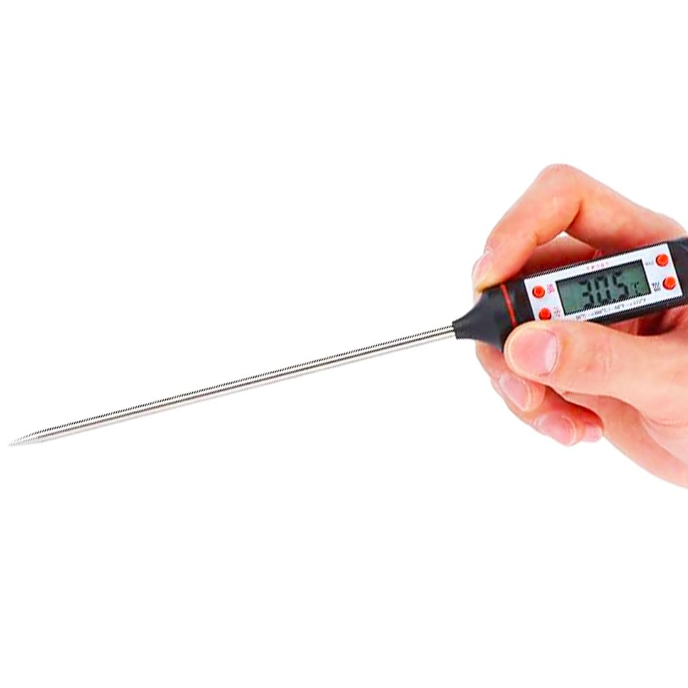 Thermomètre Numérique Cuisine Avec Sonde – Pour Viande, BBQ, Vin – Lecture Instantanée écran LCD