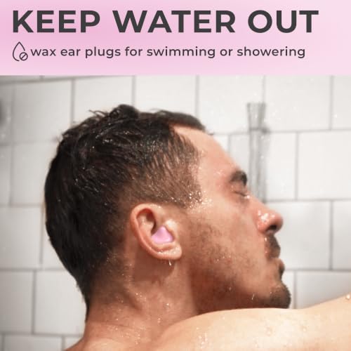 Image of Peace&Quiet PQ Wax Ear Plugs for Sleeping, Swimming - 50 Soft Noise Cancelling Silicone Gel Wax Earplugs for Sleep and Swimmers, Ear Protection with Sound Blocking Level of 32 Db,
