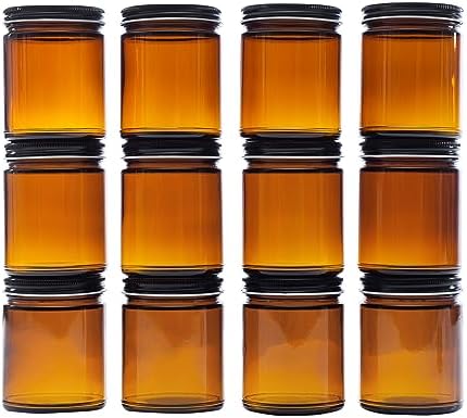North Mountain Supply 9oz Glass Mason Jars - 132 Jars With Black Metal Lids (11 Cases Of 12)