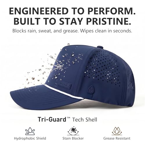 Image of TOP-EX Performance Baseball Hat for Men Water Resistant Golf Cap Running Cooling Snapback Laser Perforated