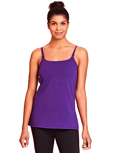 La Leche League Women's Long Nursing Cami - Ladies Breastfeeding Top - Purple Rain, Medium
