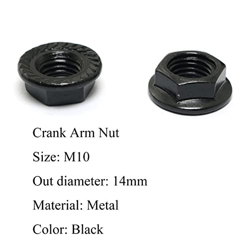 Pro Bamboo Kitchen 4pcs 14mm Crank Arm Nut M10 Bicycle Bottom Bracket Cotterless Crank Axle Threaded Nut - Thumbnail 4