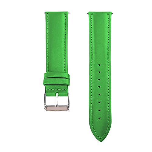 Image of ACM Watch Strap Leather Belt 20mm Compatible with Noise Noisefit Nova Smartwatch Casual Classic Band Green