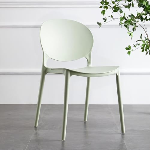 Stackable Plastic Kitchen Chairs - Modern Dining Chairs for Indoor/Outdoor Use, Patio, Bistro, Cafe - Assembly Free, 330lbs Load Capacity, Stylish & Durable