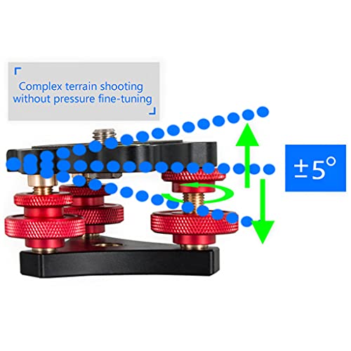Base de nivelación para trípode de cámara con tornillo de 3/8'' y carga de 15kg 6