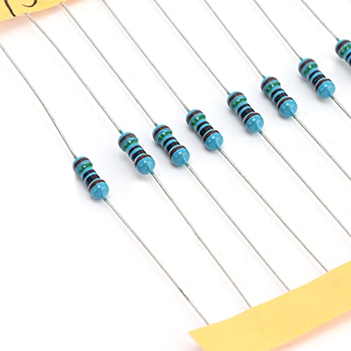 Resistores 1/4W, Kit de Resistor de Filme Metálico 300 Unidades 30 Valores 1% Componentes Eletrônico