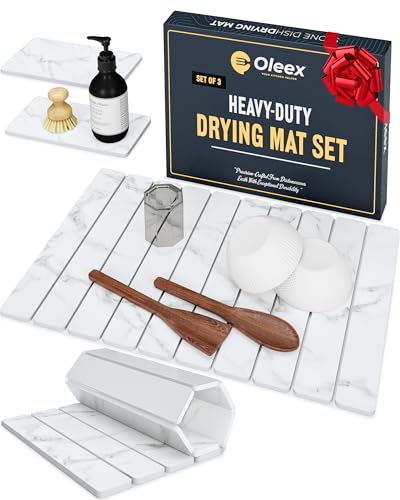 Oleex 3-Pack Stone Drying Mat Set