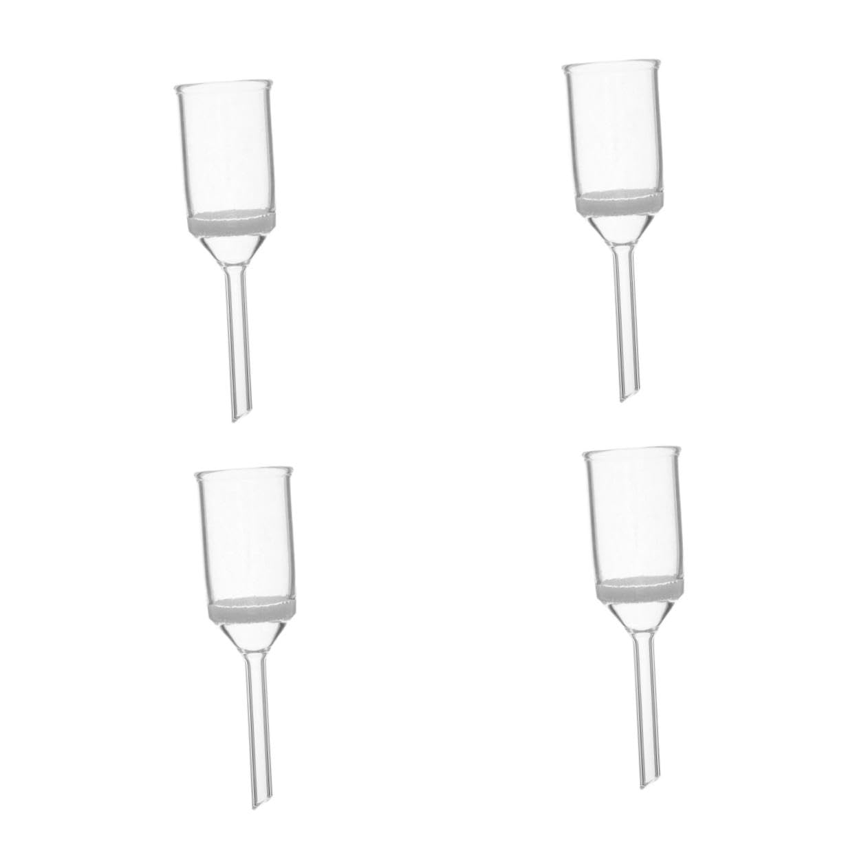 PRETYZOOM 4 Pezzi Imbuto in Vetro Buchner per Laboratorio Resistente ad Alte Temperature Imbuto Filtrante per Separazione Solido Strumento Vetro Laboratorio Chimico