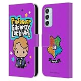 Head Case Designs Officially Licensed Harry Potter Gilderoy Lockhart Deathly Hallows XLV Leather Wallet Case Compatible with Samsung Galaxy M15/F15 5G