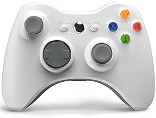 YAEYE Wireless Controller for Xbox 360, 2.4GHZ Gamepad Joystick Wireless Controller Compatible with Xbox 360 and PC Windows 7,8,10,11 with Receiver (White)