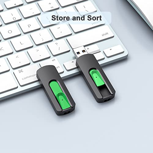 Image of Aiibe 128GB Flash Drive 3.0 2 Pack, Upgraded 130MB /s USB 3.0 Flash Drive High Speed USB Drive Thumb Drive Retractable Memory Stick Jump Drives 128GB Zip Drive for PC Laptop, Green