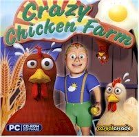 BRAND NEW Casualarcade Games Crazy Chicken Farm OS Windows 98 Xp Vista 80 Levels Cartoon Fun