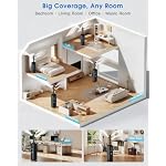 Hiswelle Large Humidifiers for Large Room 4.5 Gal Cool Mist Humidifier for Bedroom Whole House with Remote Control, 800mL/h Output, 56H Runtime, Auto Humidistat, Wheels, Timer, Essential Oil Tray - Image 5