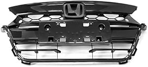 ZMAUTOPARTS OE Replacement Style Front Upper & Bumper Grille Grill Gloss Black For 2018-2019 Honda Accord Sedan