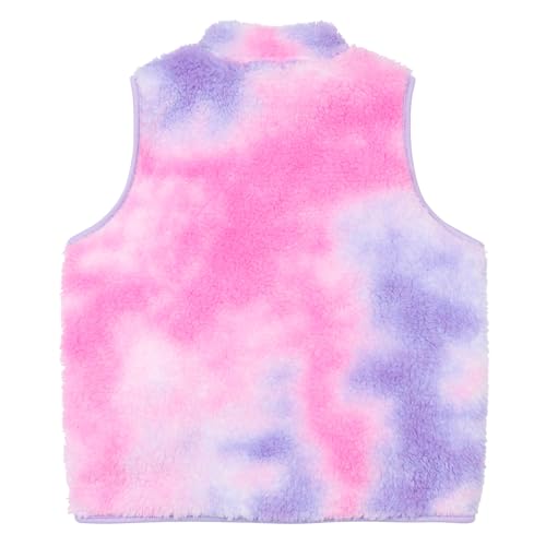 Image of JESKIDS Girls' Boys Sherpa Fleece Vest Outwear Lightweight Solid Color Cute Jacket with Pockets 2-11 Years