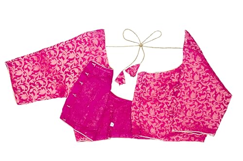 Chandrakala Banarasi Blouses for Women Sarees,Readymade (B181-P)4