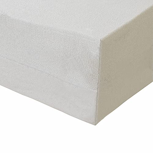 Funda de colchón elástica con Cremallera. Rizo 100% Algodón. (Cama 135, Beig) Cover
