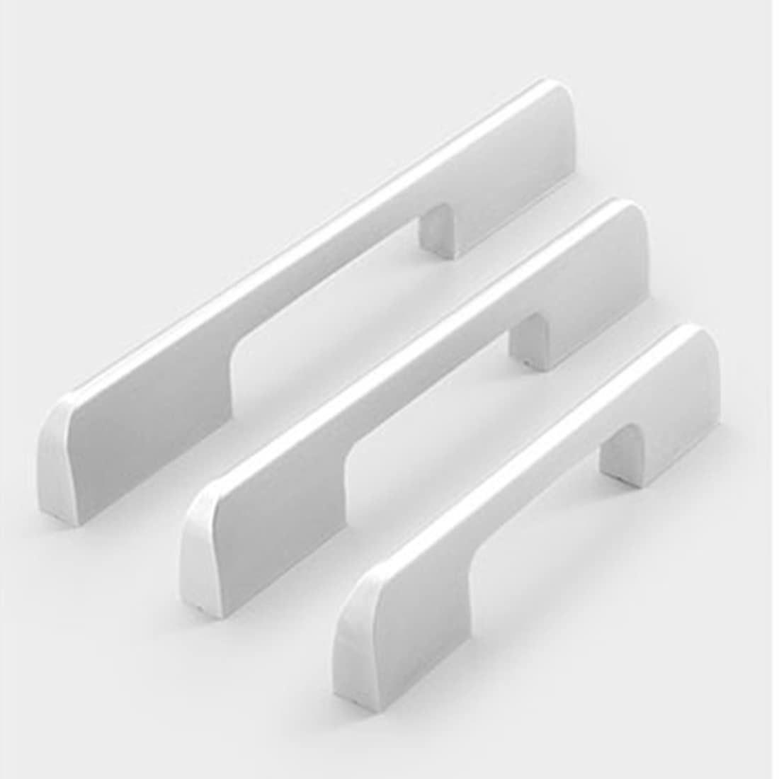 Meubelgrepen, aluminiumlegering, kasttrekken, profielgreep, ladeknoppen, deurgrepen, trekknoppen voor kledingkast, commode, kast, handgrepen, stanggreep, zilver, 2 stuks (totale lengte 700 mm
