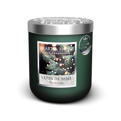 Vela perfumada pequeña jarra 110 g-30 h aroma árbol de Navidad (pino y cedro) - Heart & Home