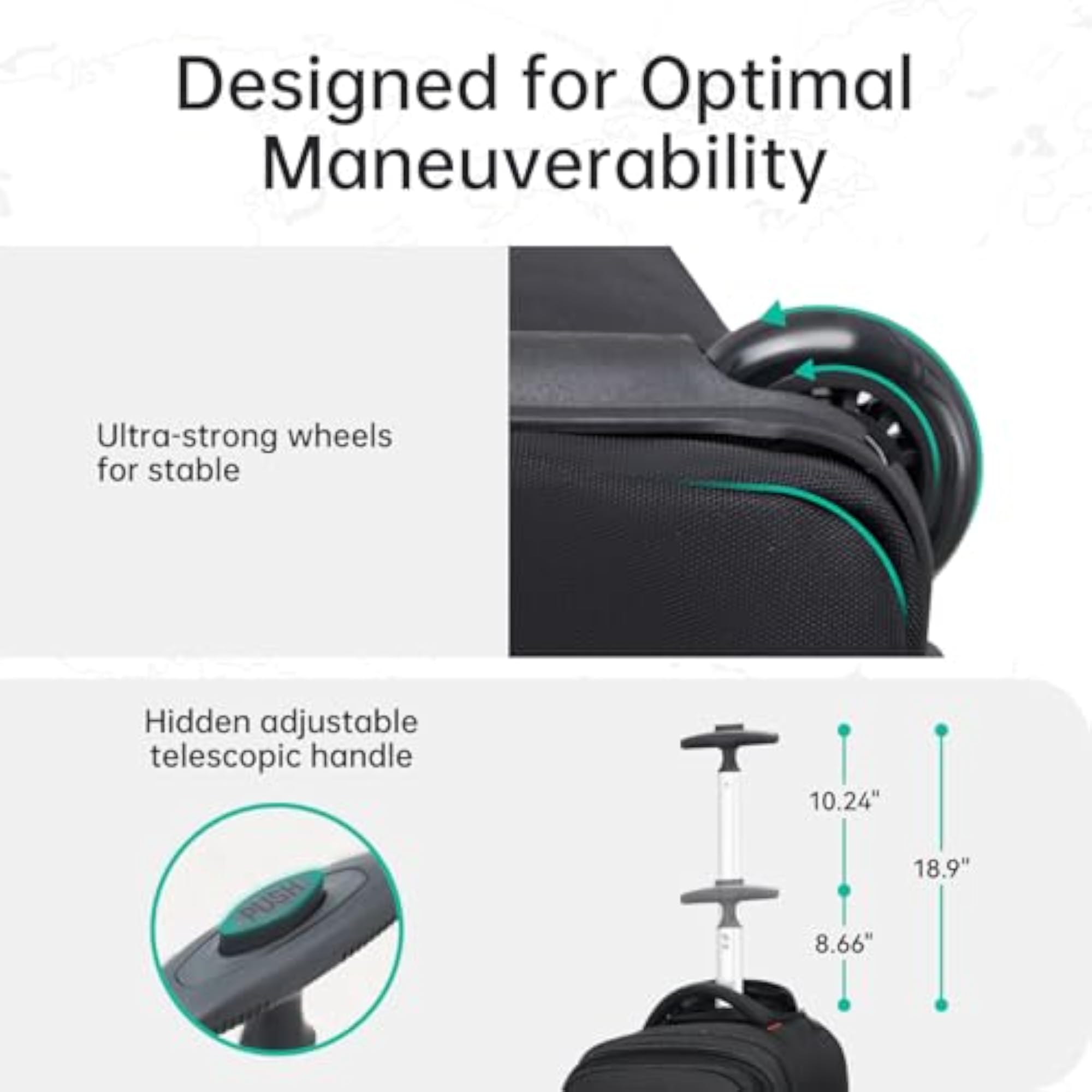 Rolling Backpack with Wheels