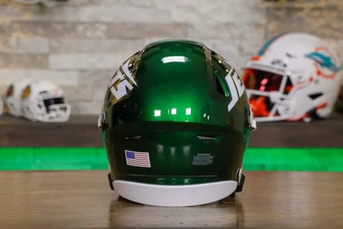 Jets Mid-Size SpeedFlex Helmet - with Free USA Flag Decal - Green Gridiron