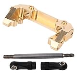 Jelquix Pare Chocs Avant, Support de Pare Chocs de Voiture RC en Laiton, Jeu de Biellettes de Direction avec Conception de Support, Idéal pour Voiture Scx10 III AX 103007 1/10 RC