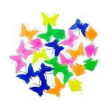 BABOMAREON 26 Pieces Bike Spoke Beads Butterfly Fish Shape Small Colorful Bicycle Wheel Spoke Decora
