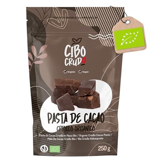Pasta de Cacao Criollo Ecologico y Tostada - 250g. Pasta de Cacao 100% Pura de Perú. Contiene Antioxidantes y Minerales. Ingrediente para Dulces Galletas y Tartas.