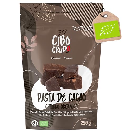 Pasta de Cacao Criollo Ecologico y Tostada - 250g. Pasta de Cacao 100% Pura de Perú. Contiene Antioxidantes y Minerales. Ingrediente para Dulces Galletas y Tartas.