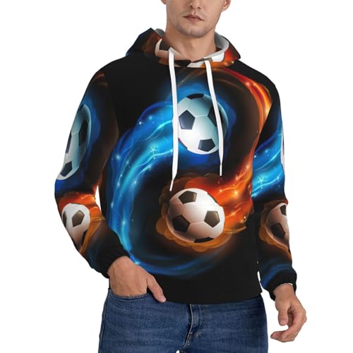 Sweat à capuche football homme en polyester EdWal contre le froid