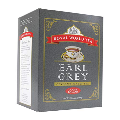 Royal World Tea Earl Grey, Kalami, Ceylons Finest, Mellow Flavor, Natural Aroma And Bright, Golden Color, 17.6Oz #TOP1