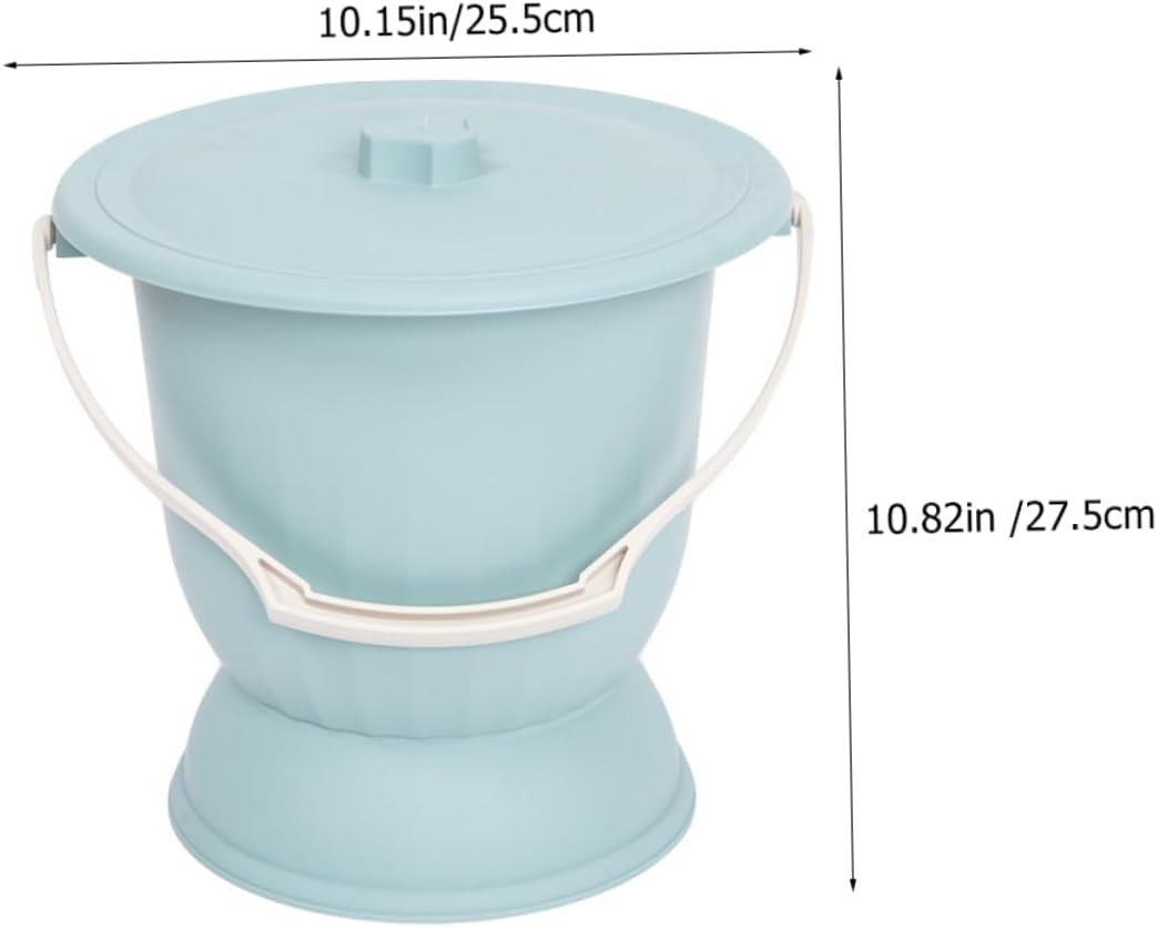 Lightweight Plastic Chamber Pot with High Base for Adults Odor Resistant Urinal Pot for Bedrooms Easy to Clean Handheld Potty for Elderly Pregnant Women
