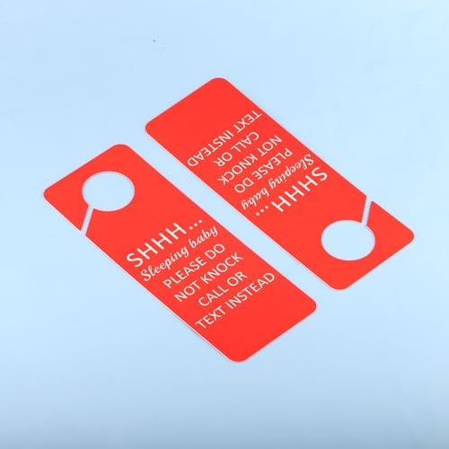 Do Not Knock Baby Sleeping Hanging Door Sign, 잠자는 아기 표지판, 잠자는 아기 표지판, 2개 — 사진 3